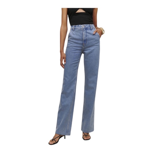 Reformation Denim - Reformation Brynn High Rise Wide Leg Trouser Jeans